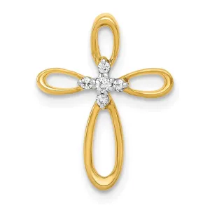 14k Diamond Cross Slide Pendant