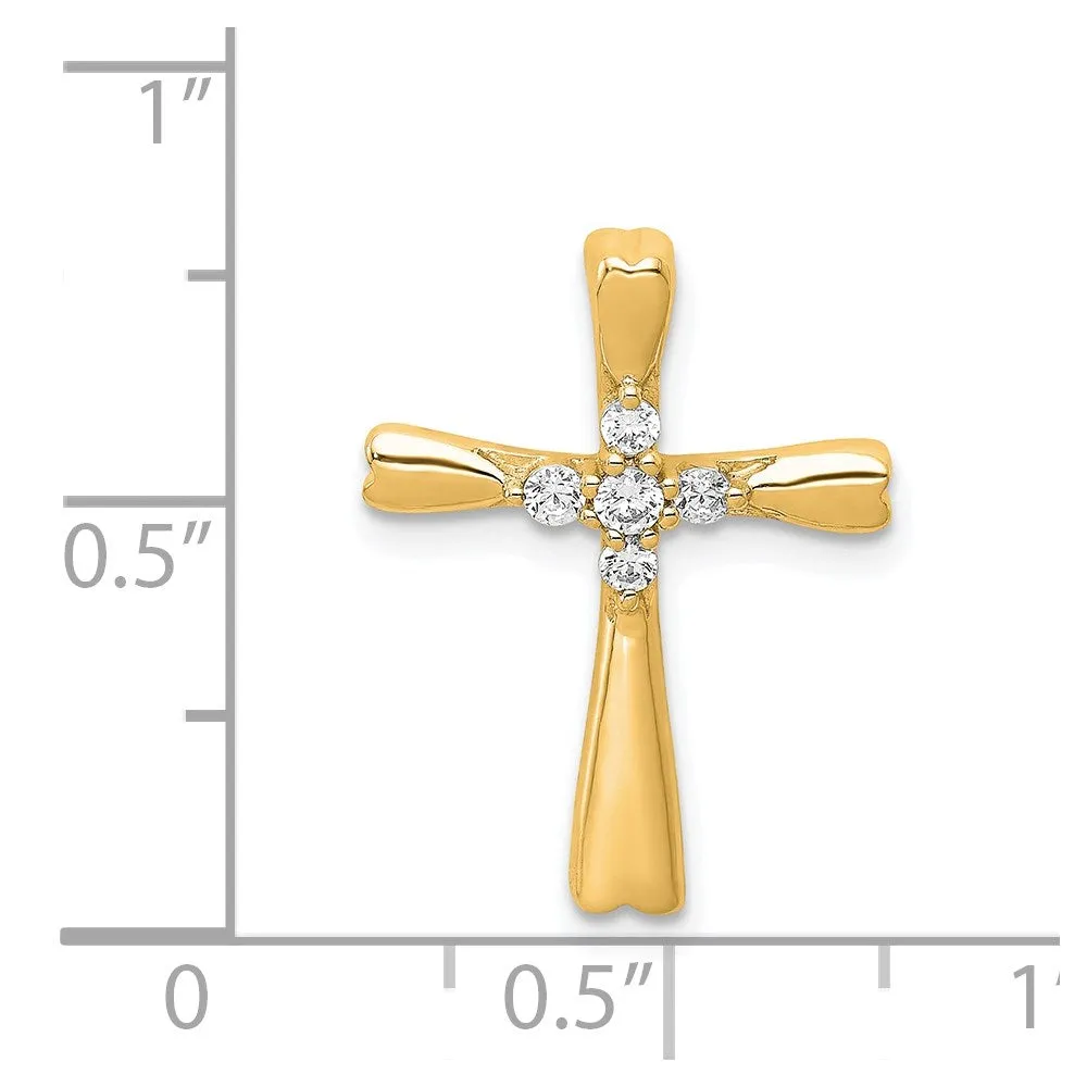 14k Diamond Cross Slide Pendant