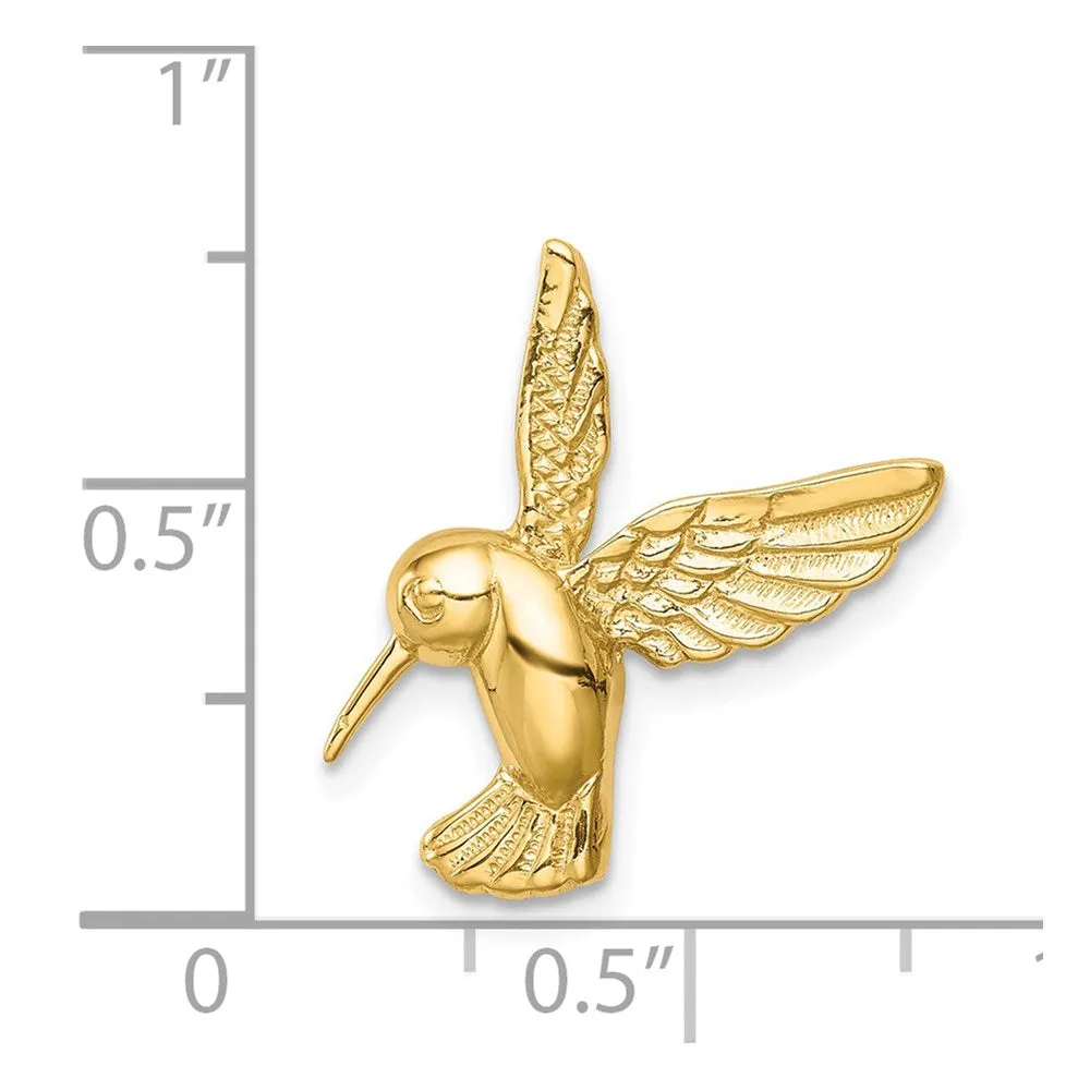 14K Polished Hummingbird Chain Slide
