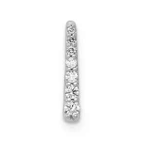 14k White Gold 1/10ct. Diamond Fancy Chain Slide