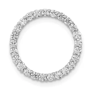 14k White Gold 1/2ct. Diamond Circle Chain Slide