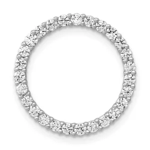 14k White Gold 1/2ct. Diamond Circle Chain Slide
