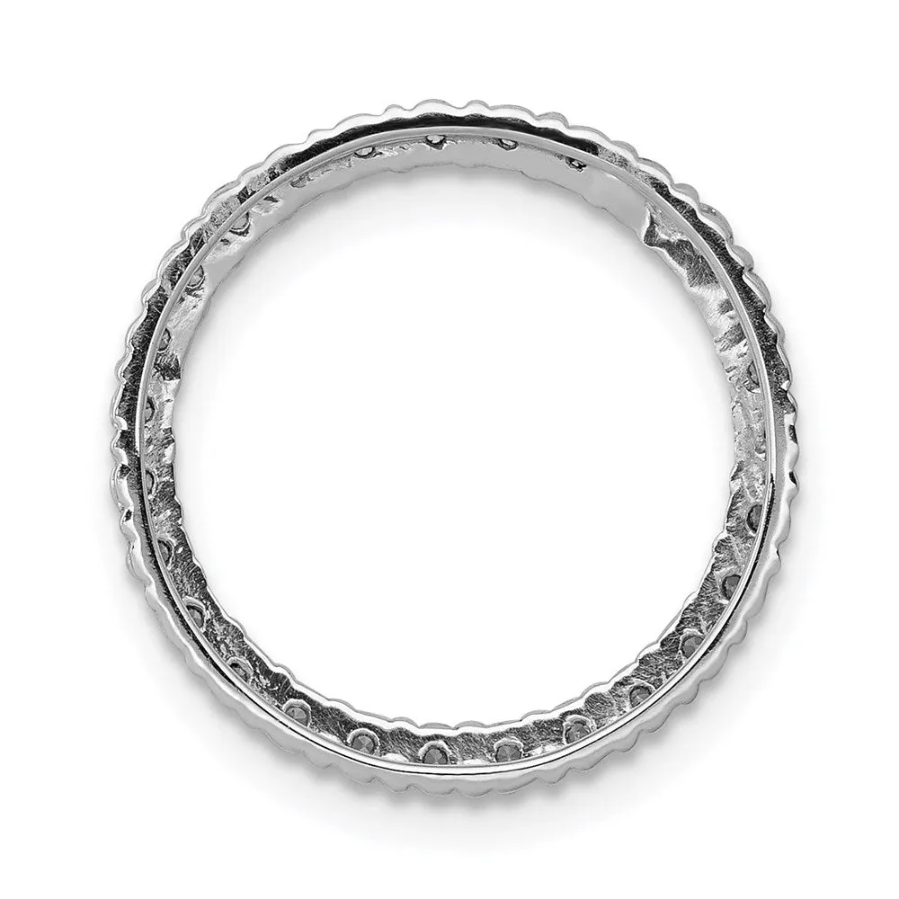 14k White Gold 1/2ct. Diamond Circle Chain Slide