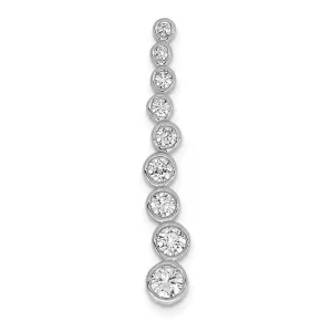 14k White Gold 1/2ct. Diamond Fancy Chain Slide