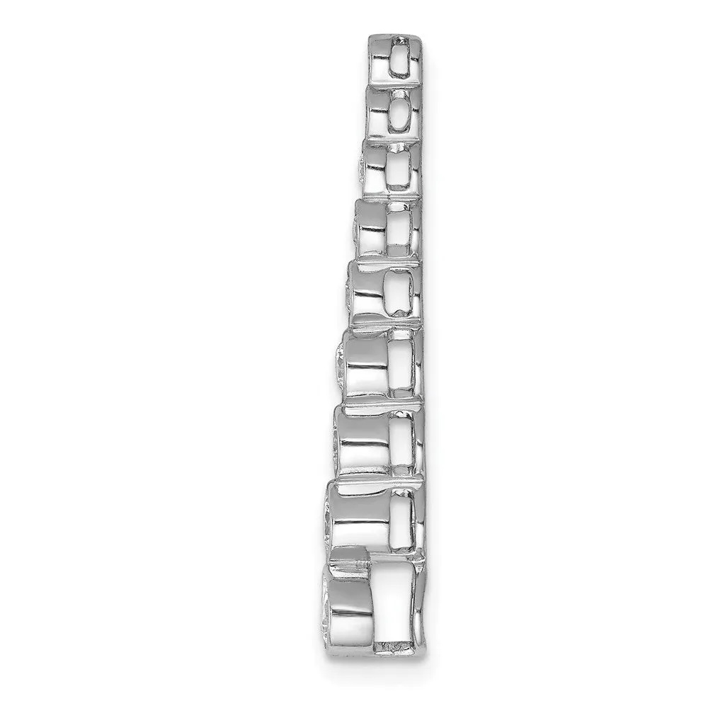 14k White Gold 1/2ct. Diamond Fancy Chain Slide