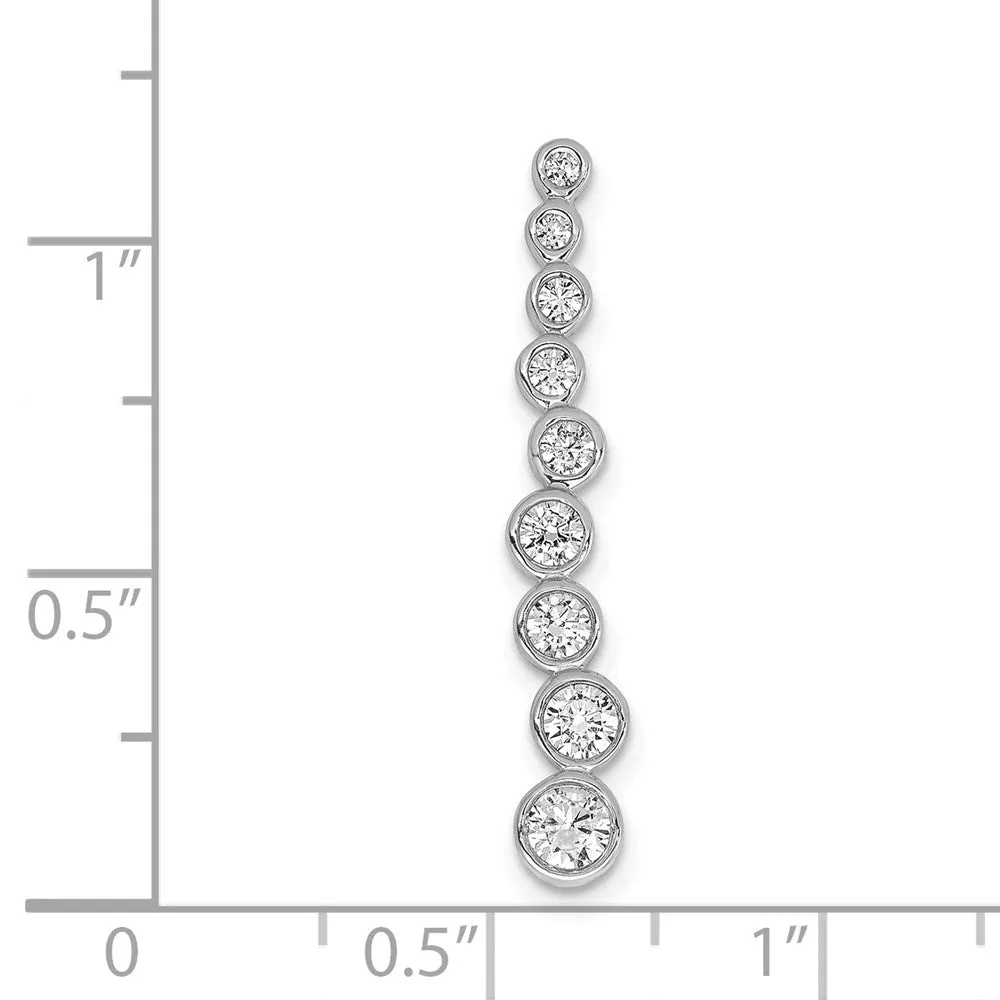 14k White Gold 1/2ct. Diamond Fancy Chain Slide