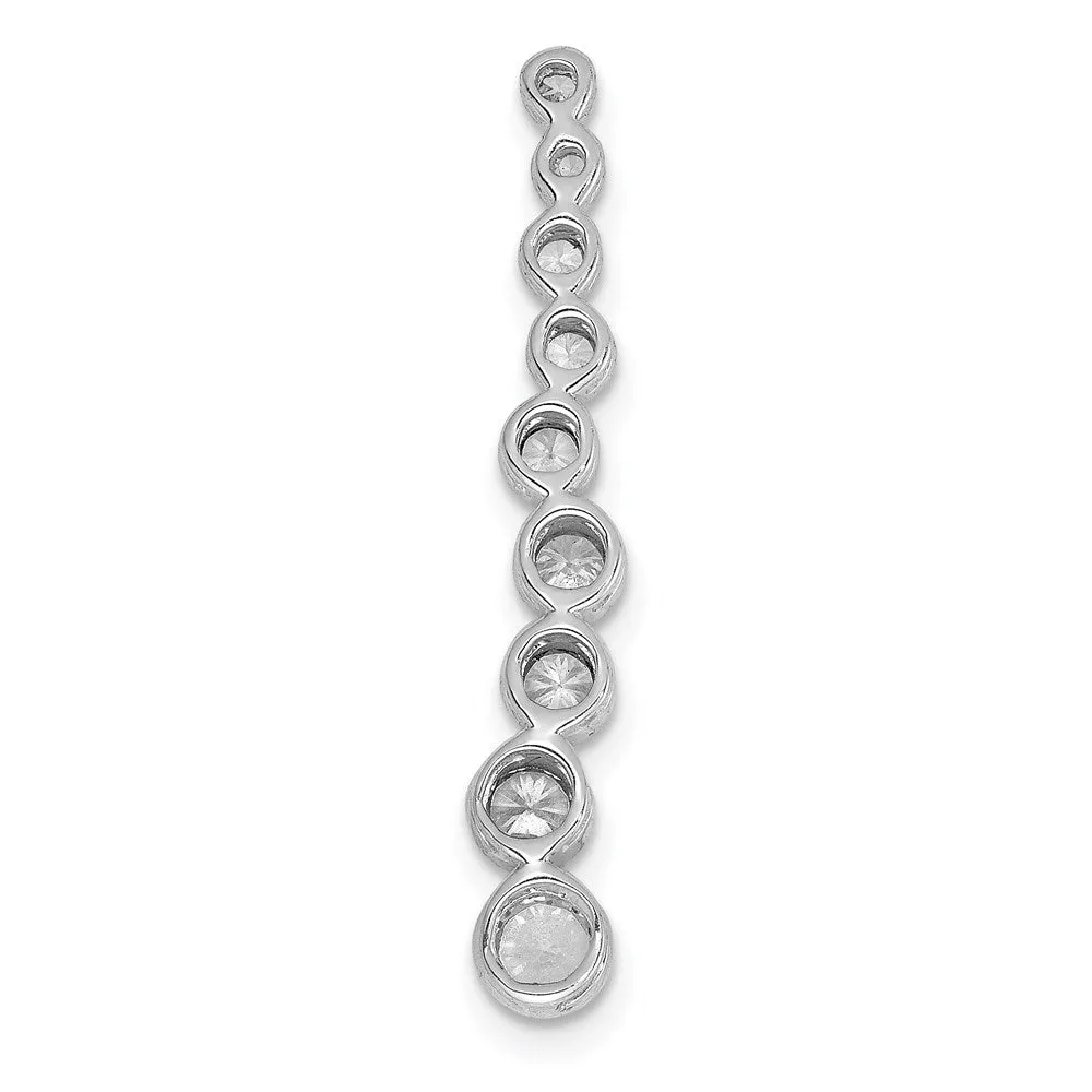 14k White Gold 1/2ct. Diamond Fancy Chain Slide
