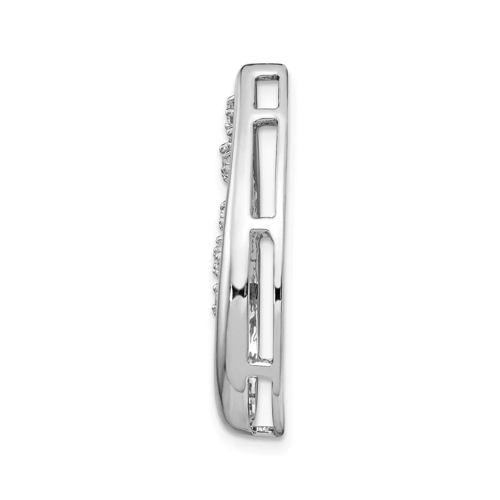 14k White Gold 1/2ct. Diamond Fancy Teardrop Pendant