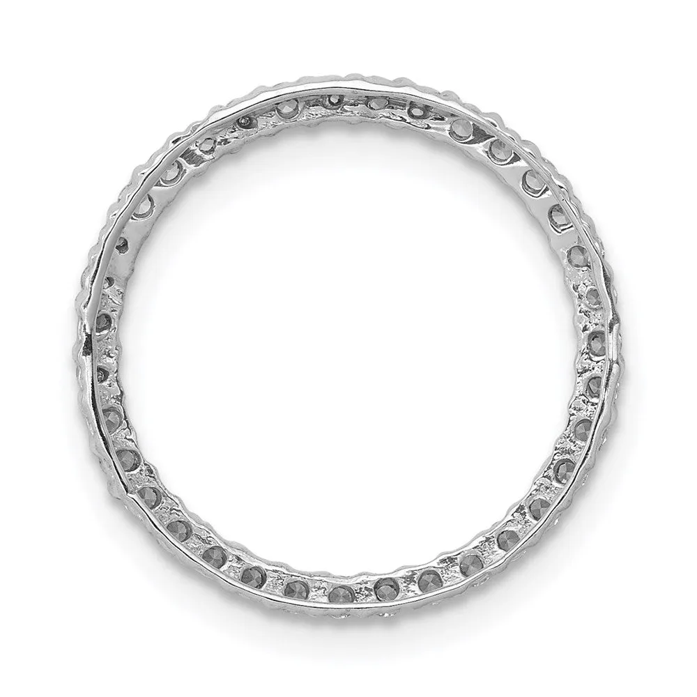 14k White Gold 1/3ct. Diamond Circle Chain Slide