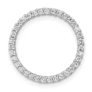 14k White Gold 1/3ct. Diamond Circle Chain Slide