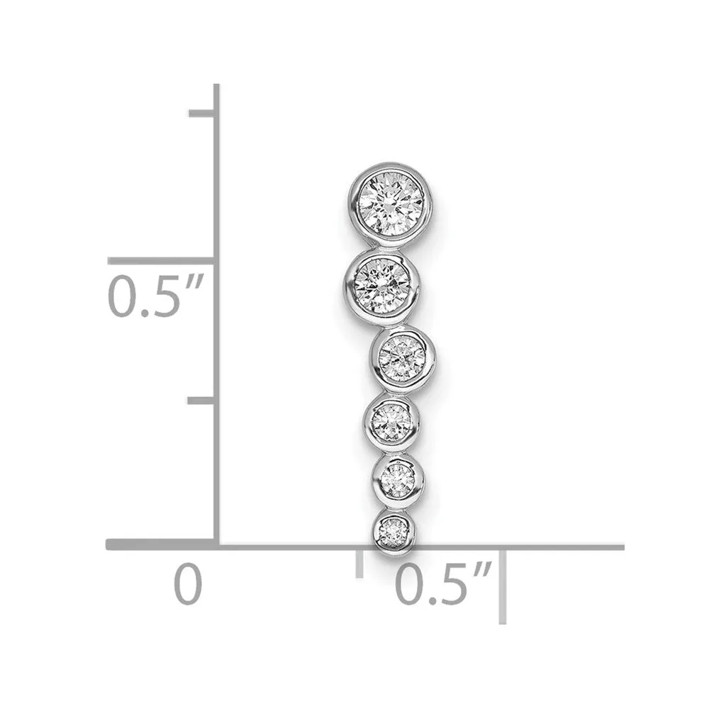 14k White Gold 1/4ct. Diamond Fancy Chain Slide