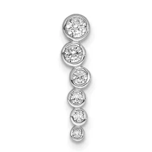 14k White Gold 1/4ct. Diamond Fancy Chain Slide