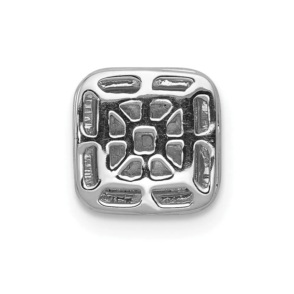 14k White Gold 1/4ct. Diamond Square Cluster Pendant