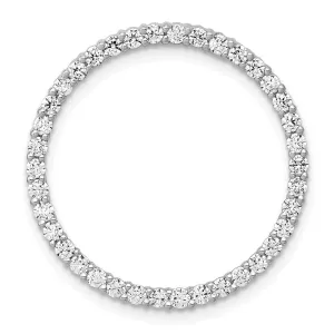 14k White Gold 3/4ct. Diamond Circle Chain Slide