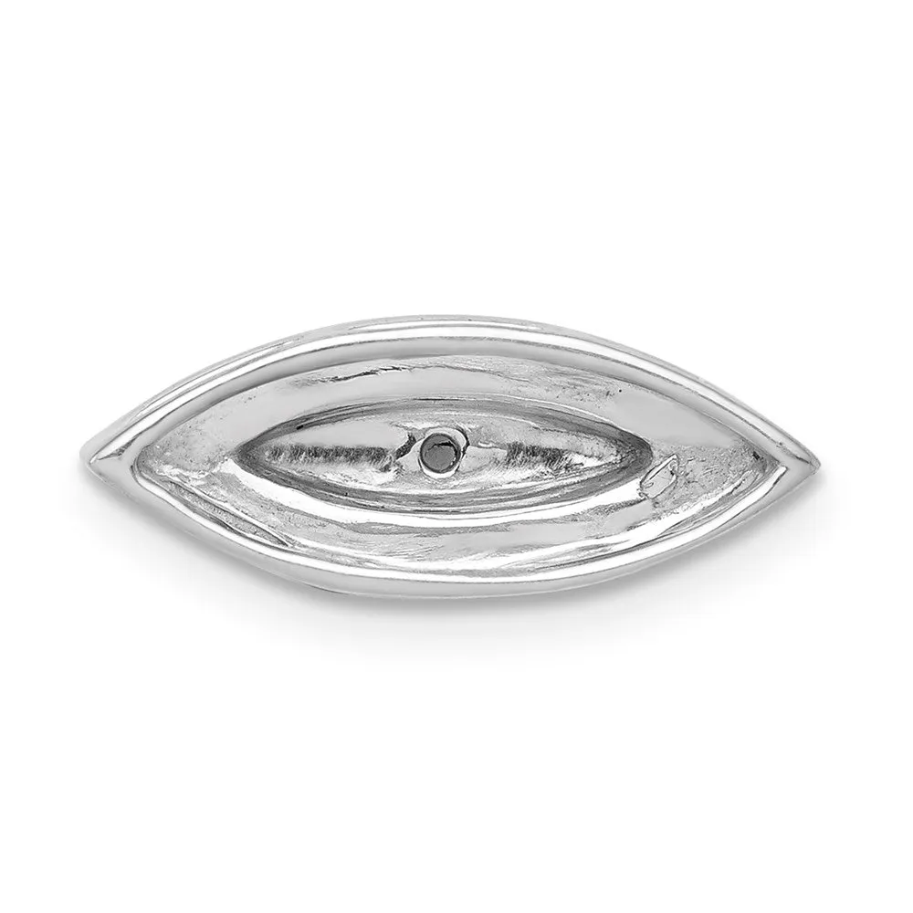 14k White Gold Diamond and Sapphire Evil Eye Chain Slide