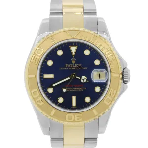 1999 Ladies Rolex Yacht-Master 68623 A 35mm 18K Two Tone Gold Steel Swiss Watch