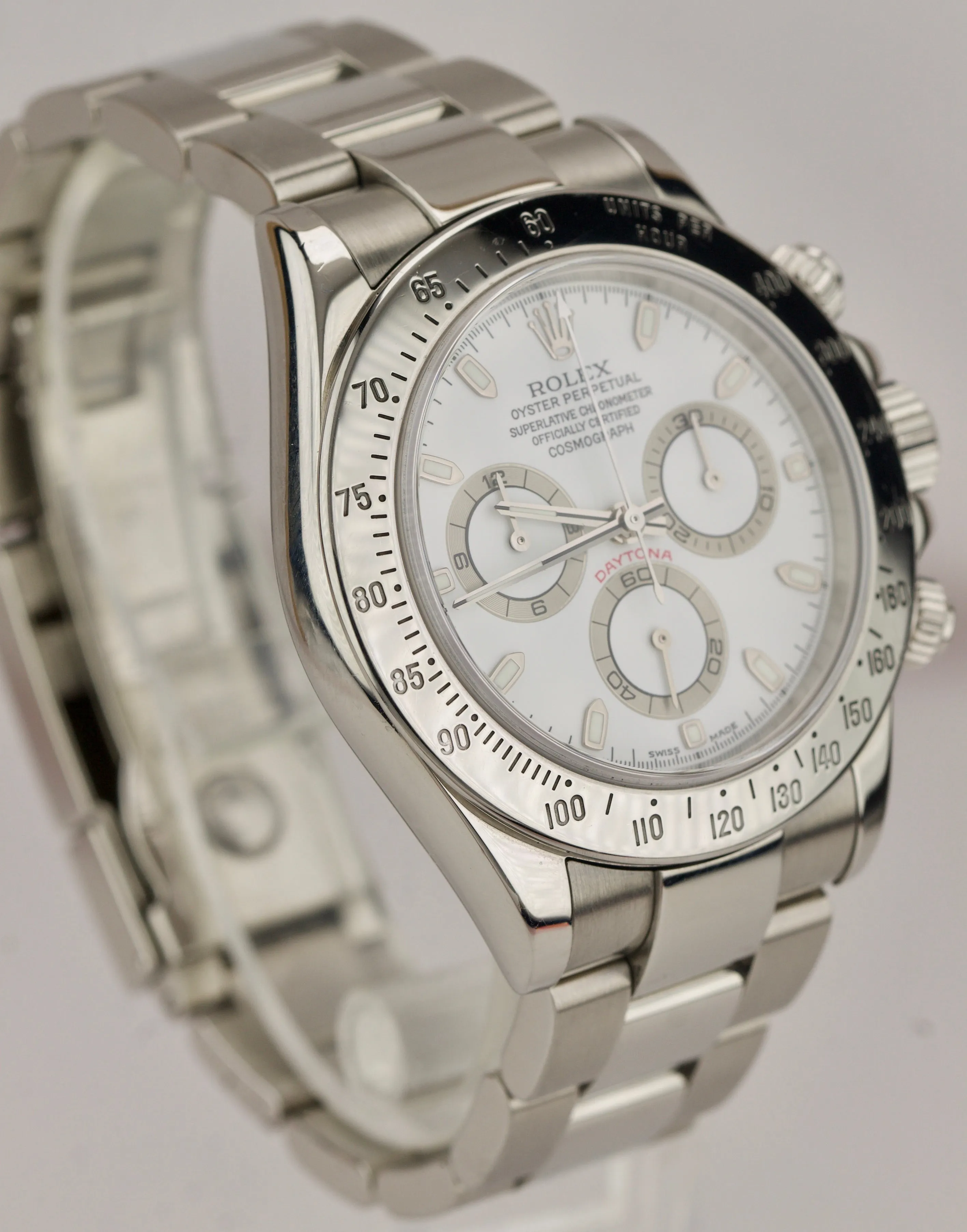 2000 Rolex Daytona THIN HANDS White Stainless Steel 40mm FIRST YEAR Watch 116520