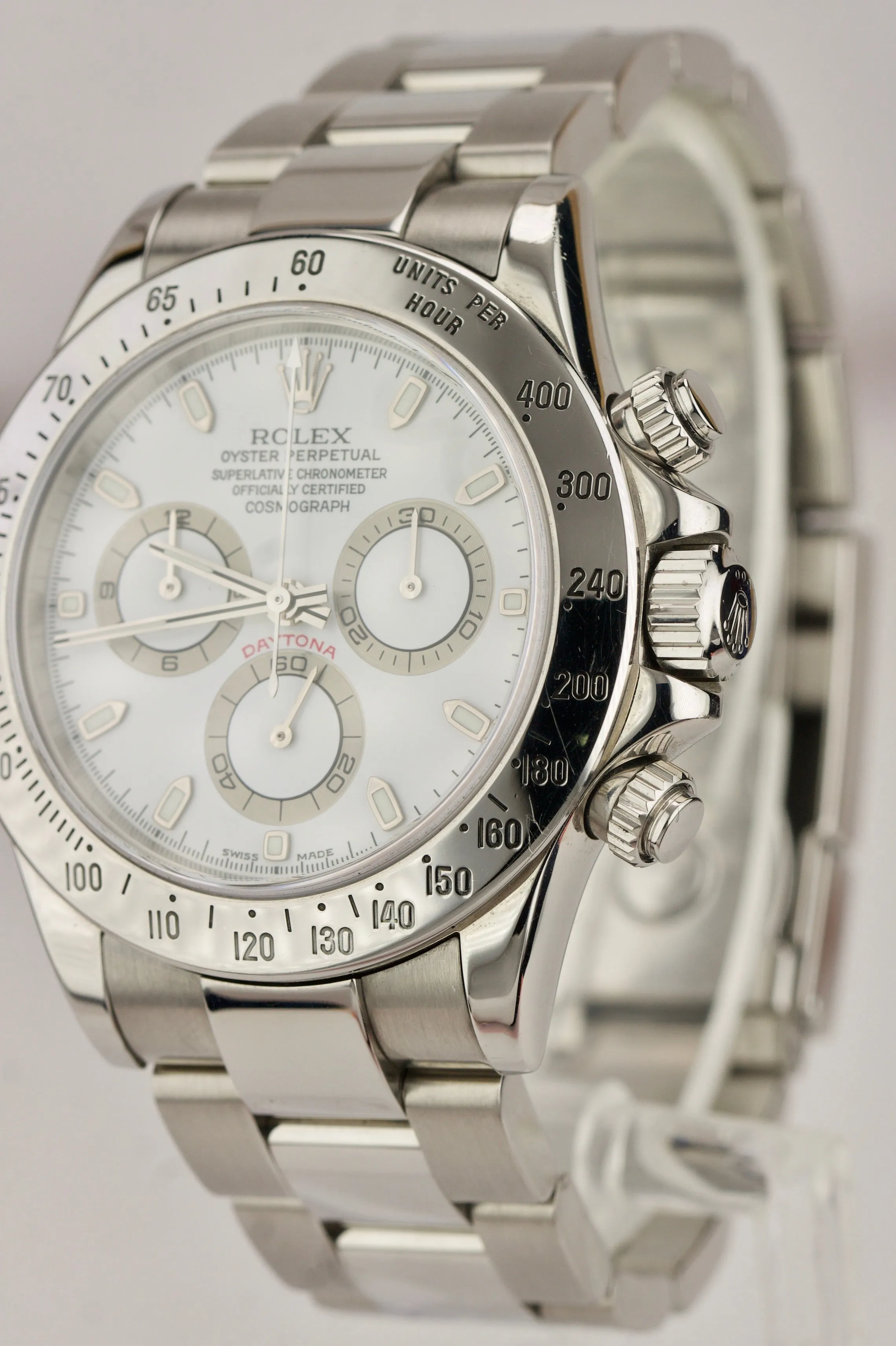 2000 Rolex Daytona THIN HANDS White Stainless Steel 40mm FIRST YEAR Watch 116520