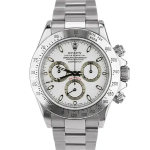 2000 Rolex Daytona THIN HANDS White Stainless Steel 40mm FIRST YEAR Watch 116520