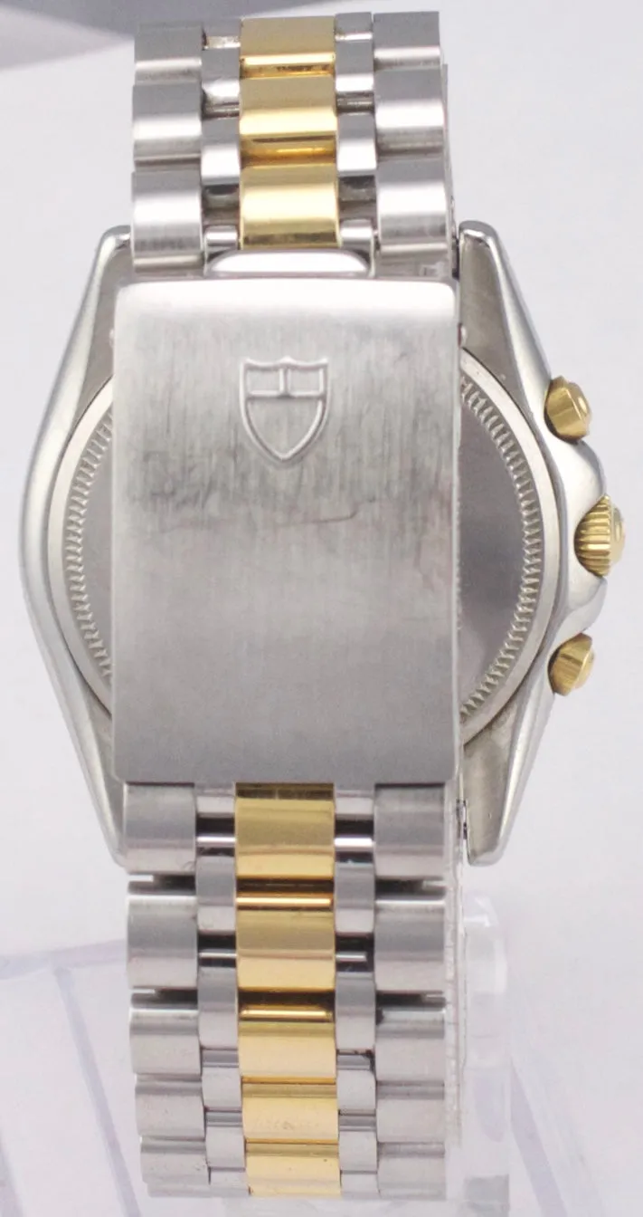 2000 Tudor Geneve Monarch Two-Tone Stainless Gold Chronograph 36mm Watch 15903