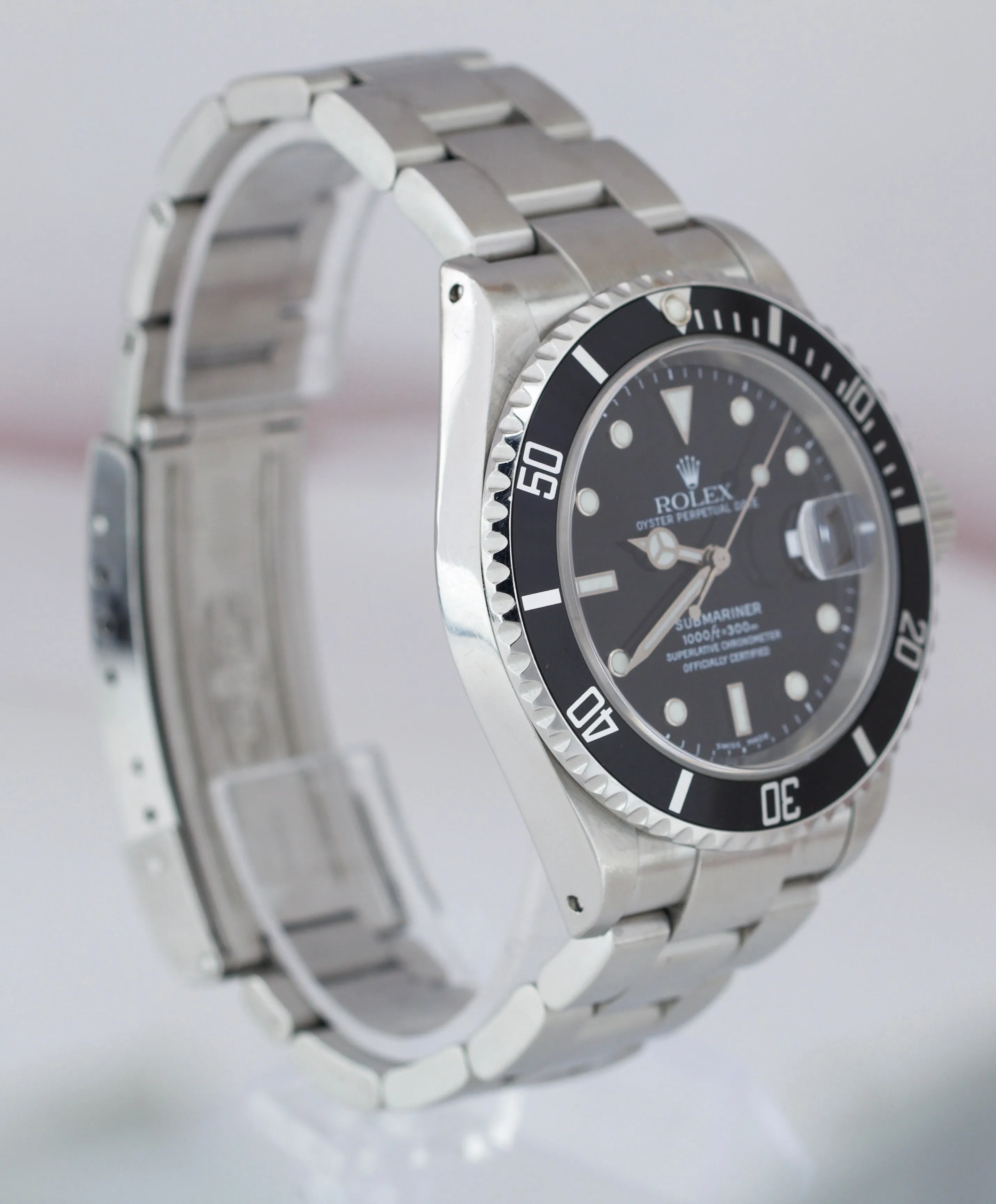 2003 Rolex Submariner Date 16610 T Stainless Steel Y Dive Watch SEL Pre-Ceramic