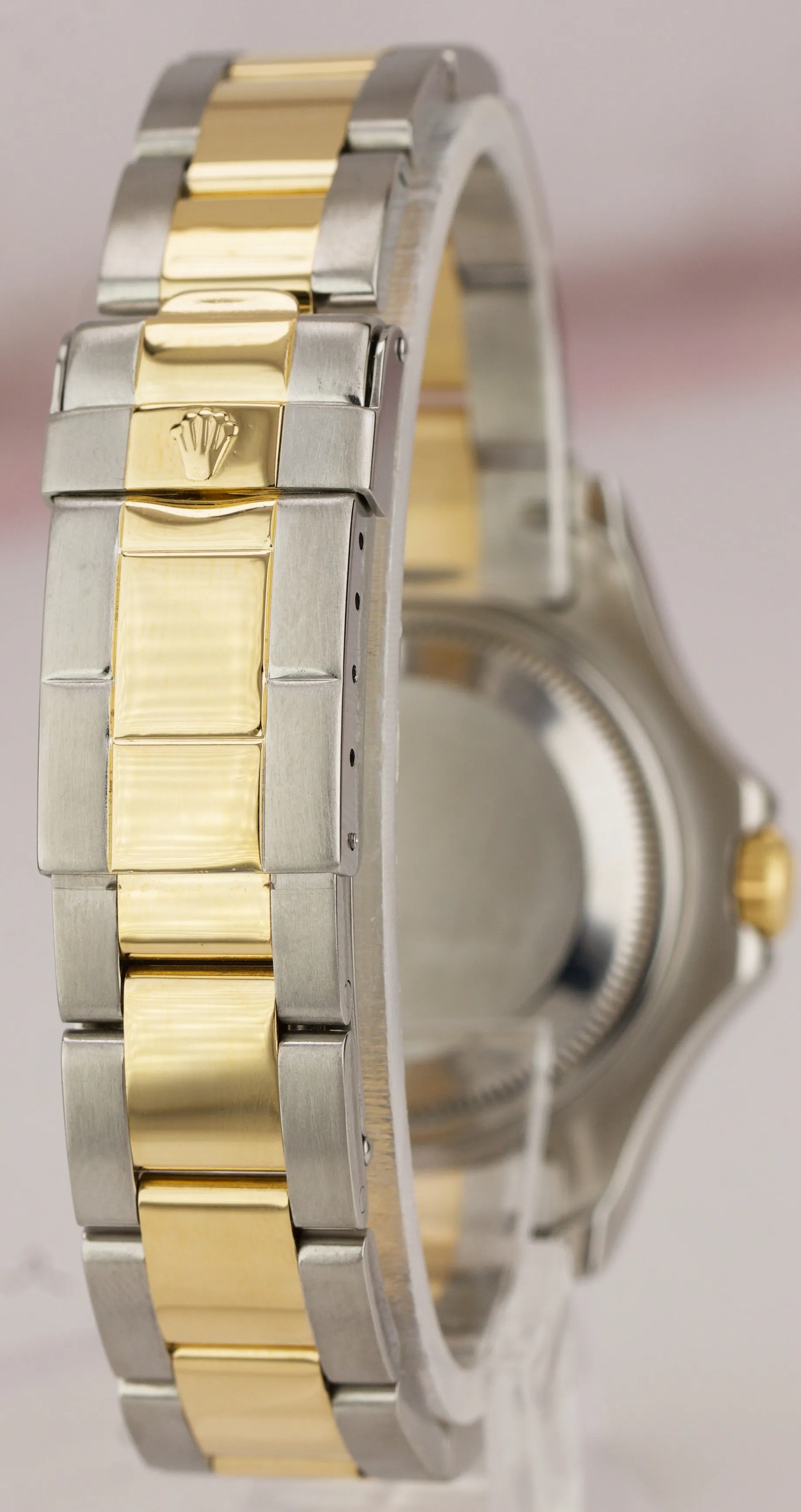 2006 Rolex Yacht-Master Midsize Blue Two-Tone 18K Yellow Gold 35mm Watch 168623