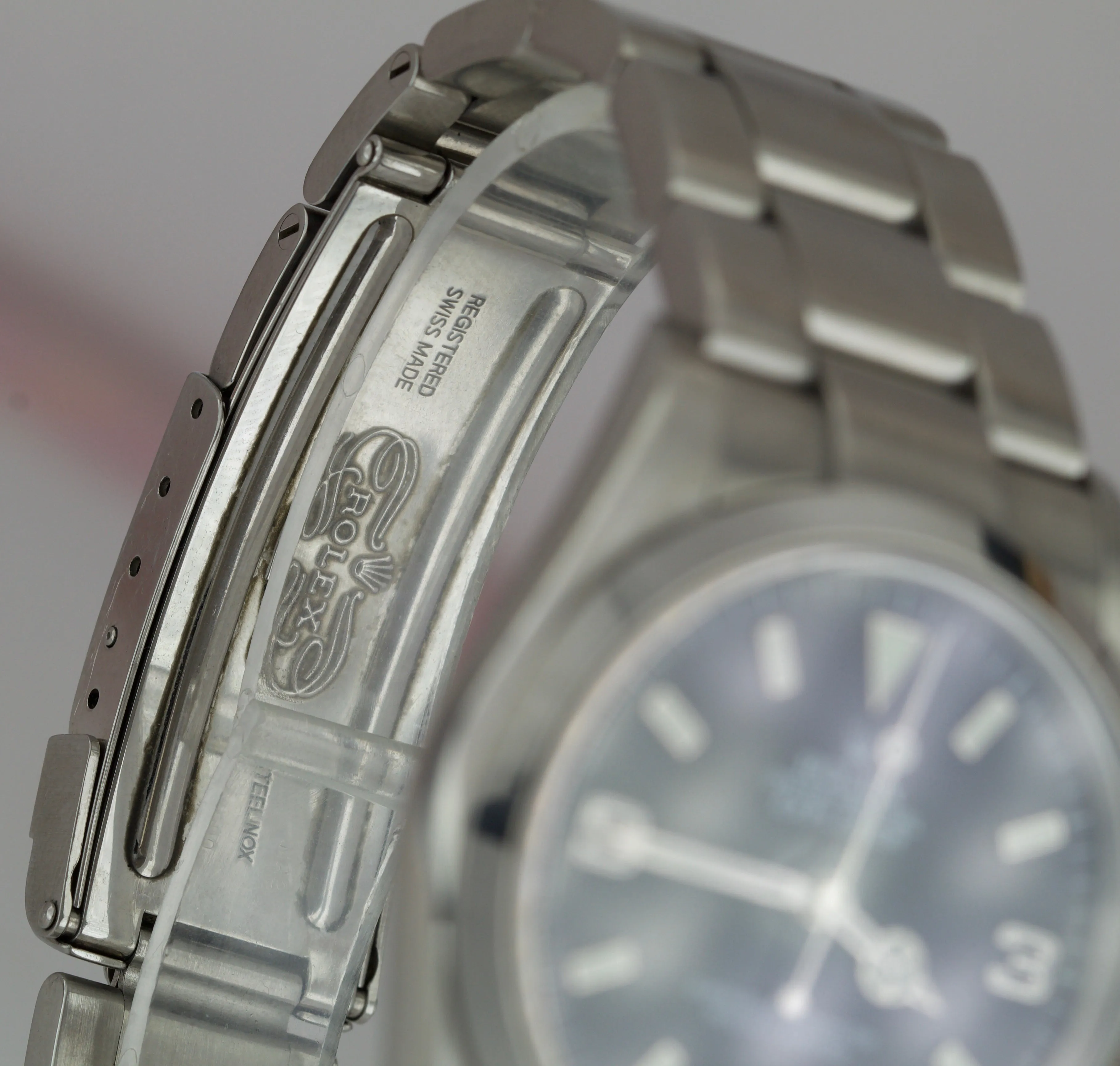 2006 UNPOLISHED Rolex Explorer I Black 36mm Steel Automatic Oyster Watch 114270