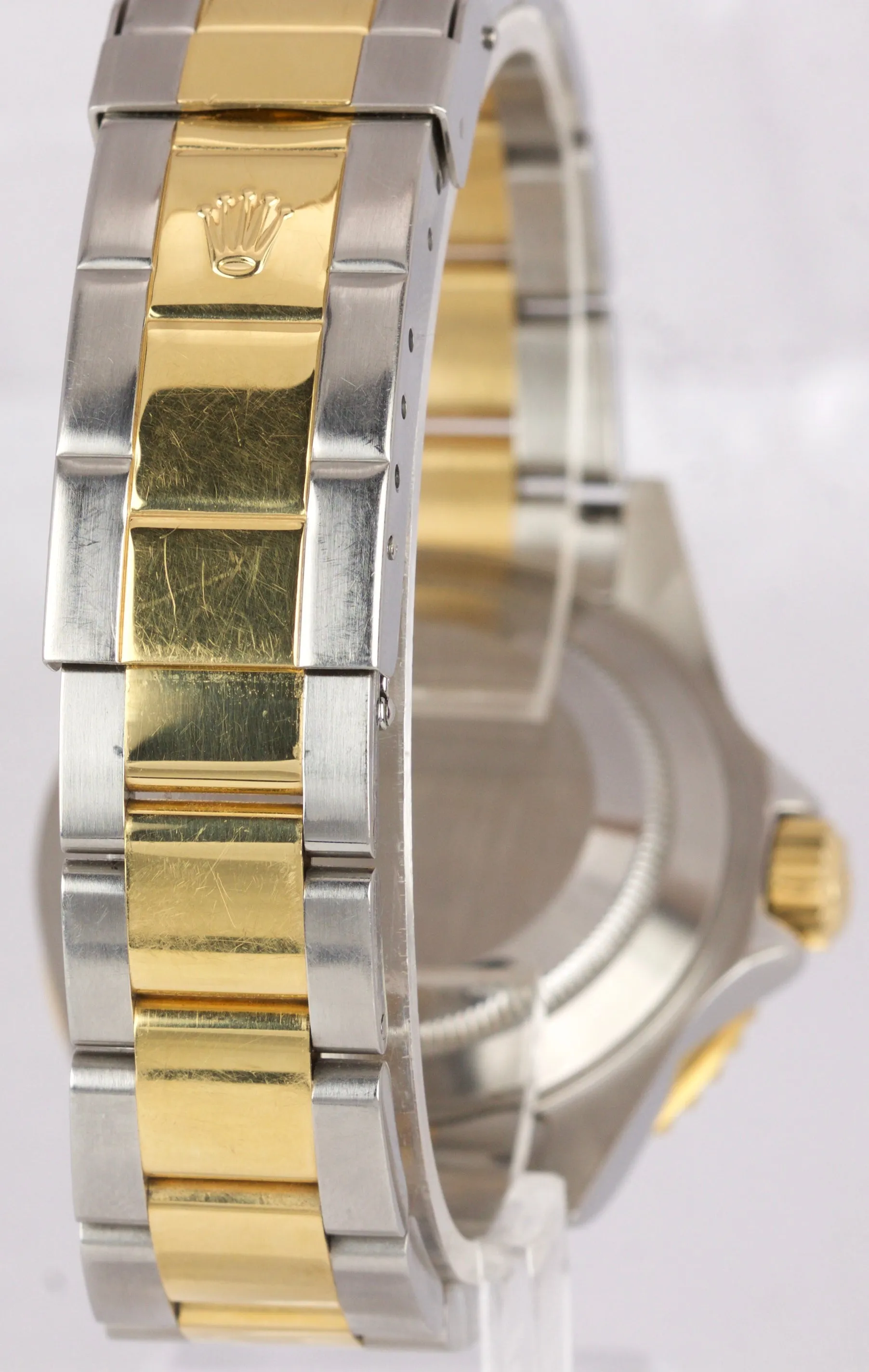 2007 UNPOLISHED Rolex Submariner Two-Tone Gold SS NO HOLES Blue 40mm Watch 16613