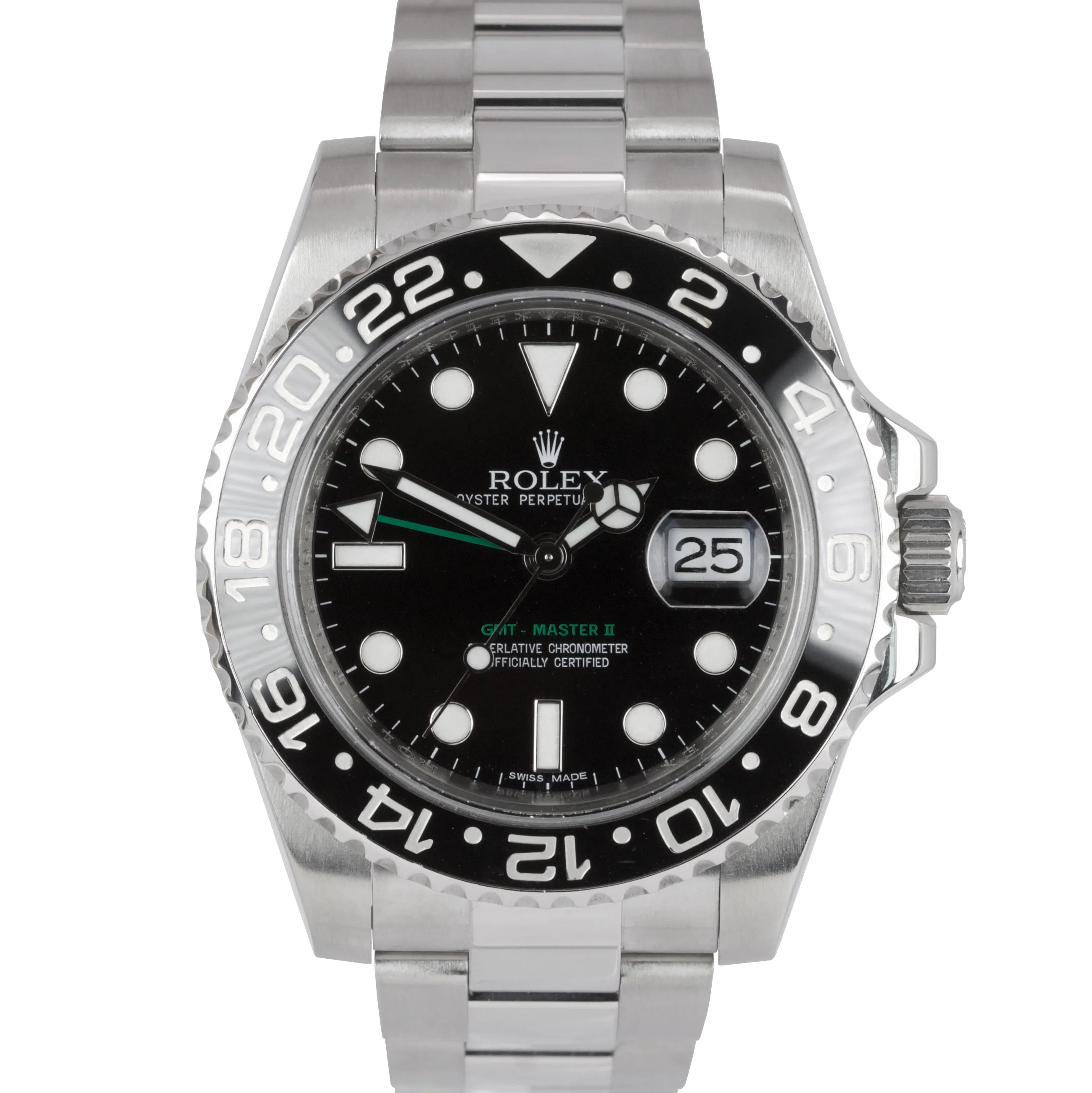 2010 MINT Rolex GMT-Master II Stainless Black 40mm Ceramic 116710 LN Date Watch