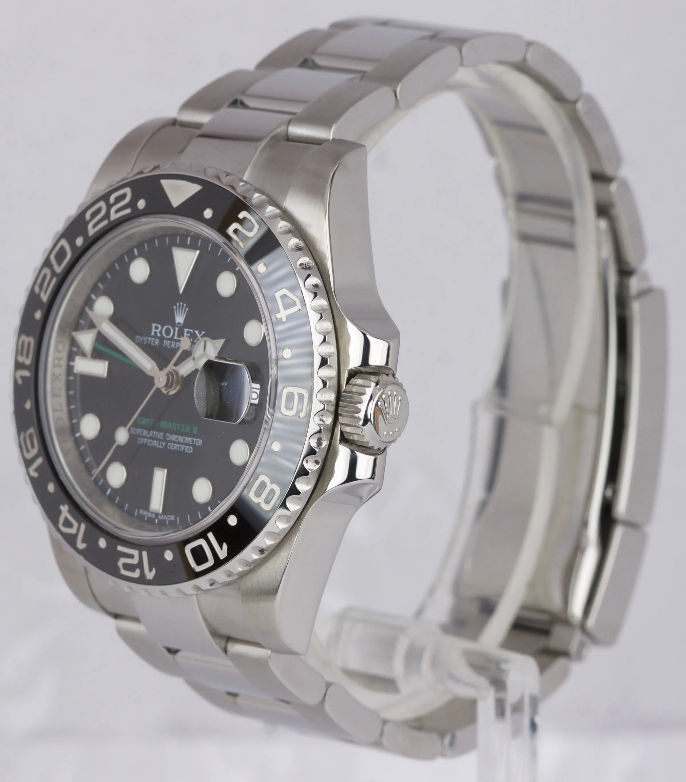 2010 MINT Rolex GMT-Master II Stainless Black 40mm Ceramic 116710 LN Date Watch