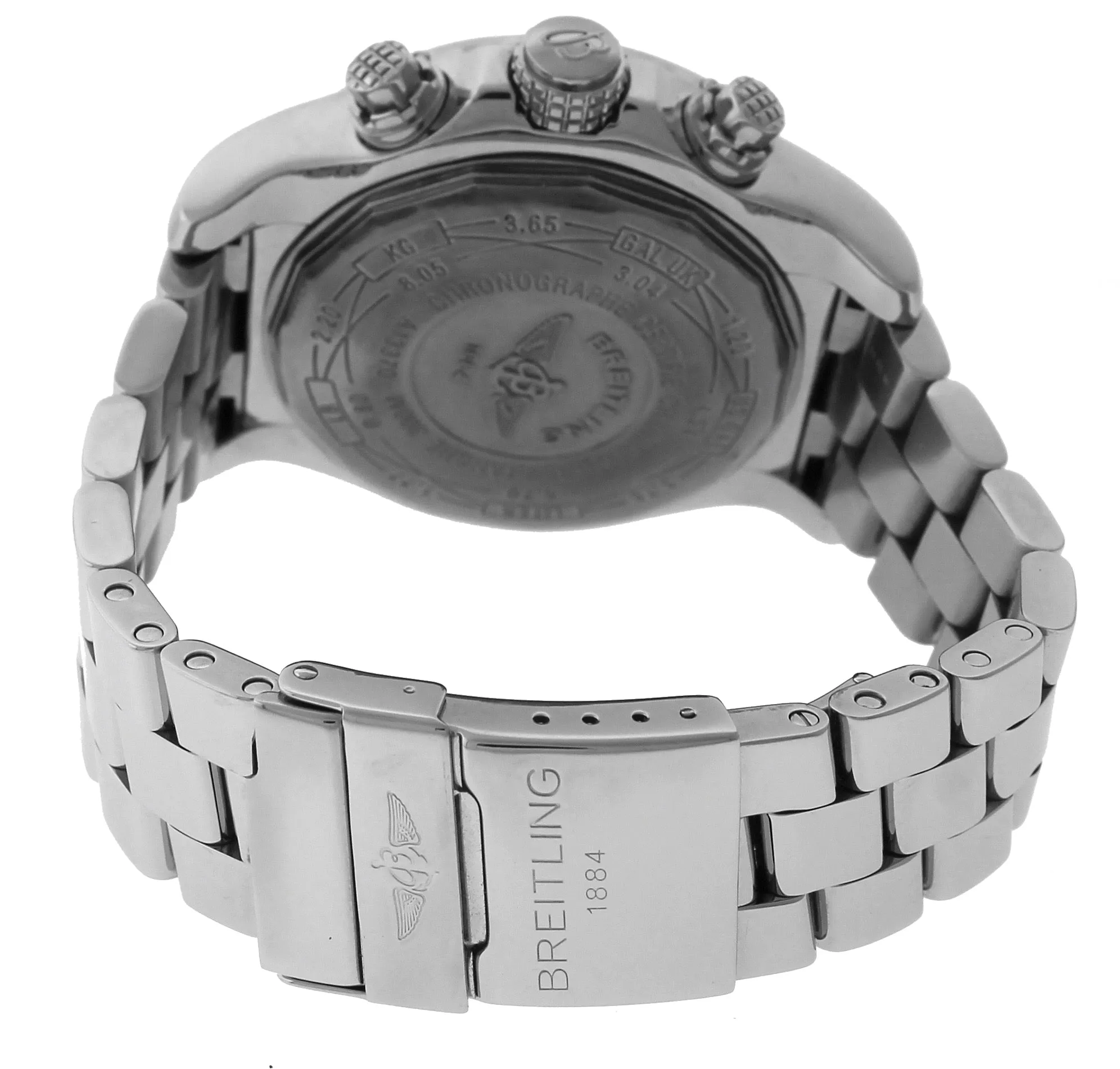 2011 Breitling Super Avenger Chronograph White Diamond A13370 Steel 48mm Watch
