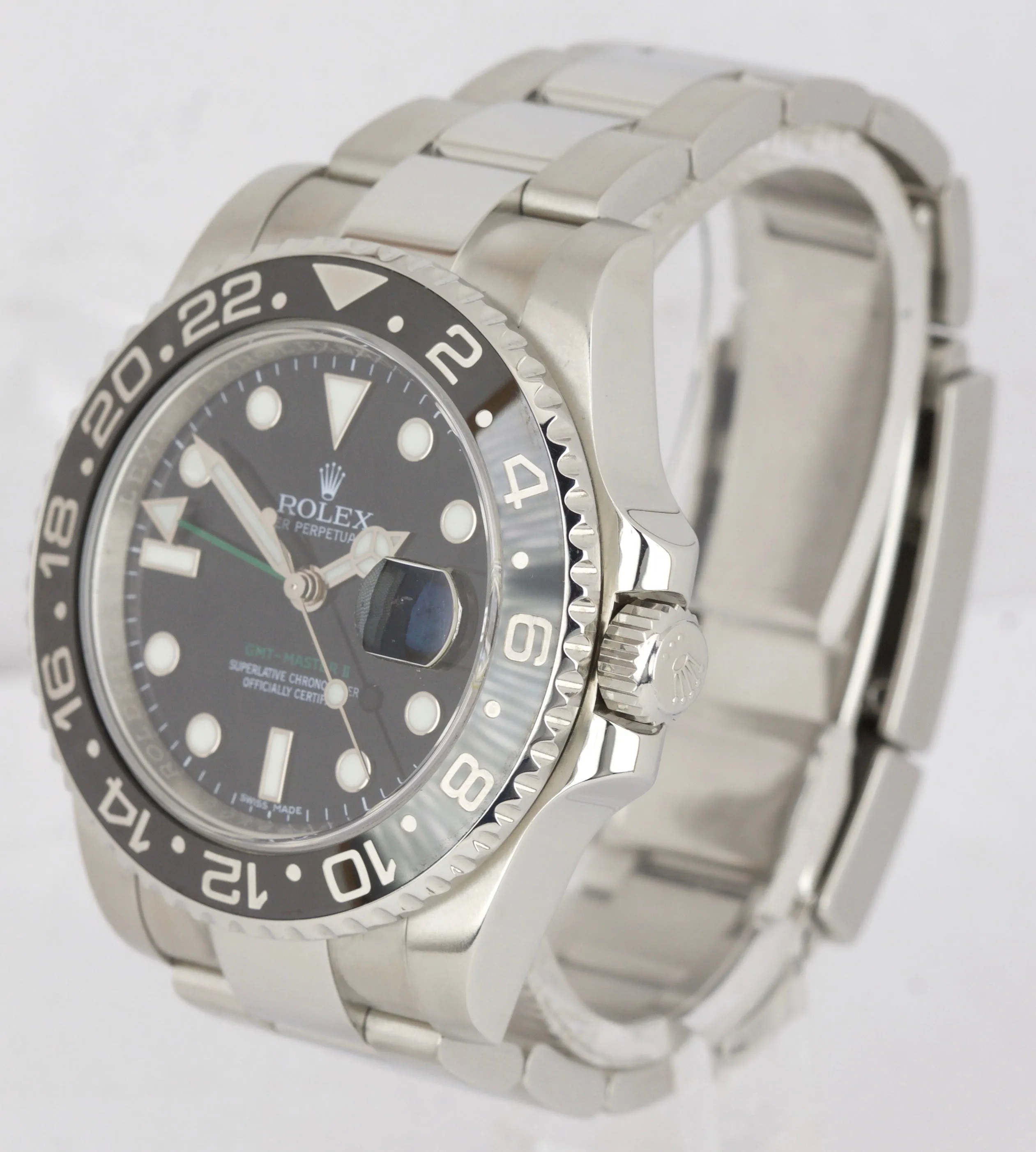 2018 MINT Rolex GMT-Master II Stainless Black 40mm Ceramic 116710 LN Date Watch