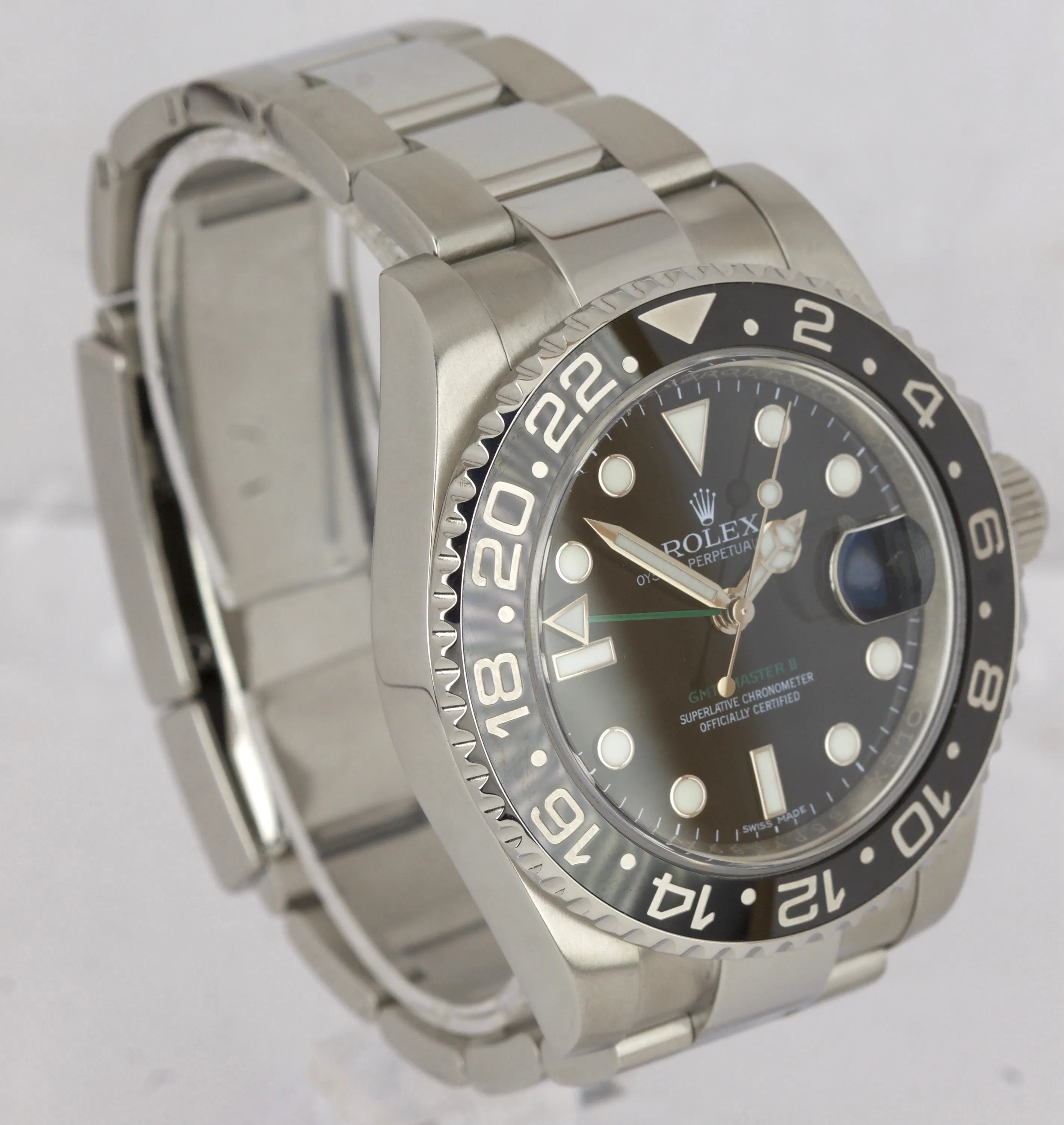 2018 MINT Rolex GMT-Master II Stainless Black 40mm Ceramic 116710 LN Date Watch