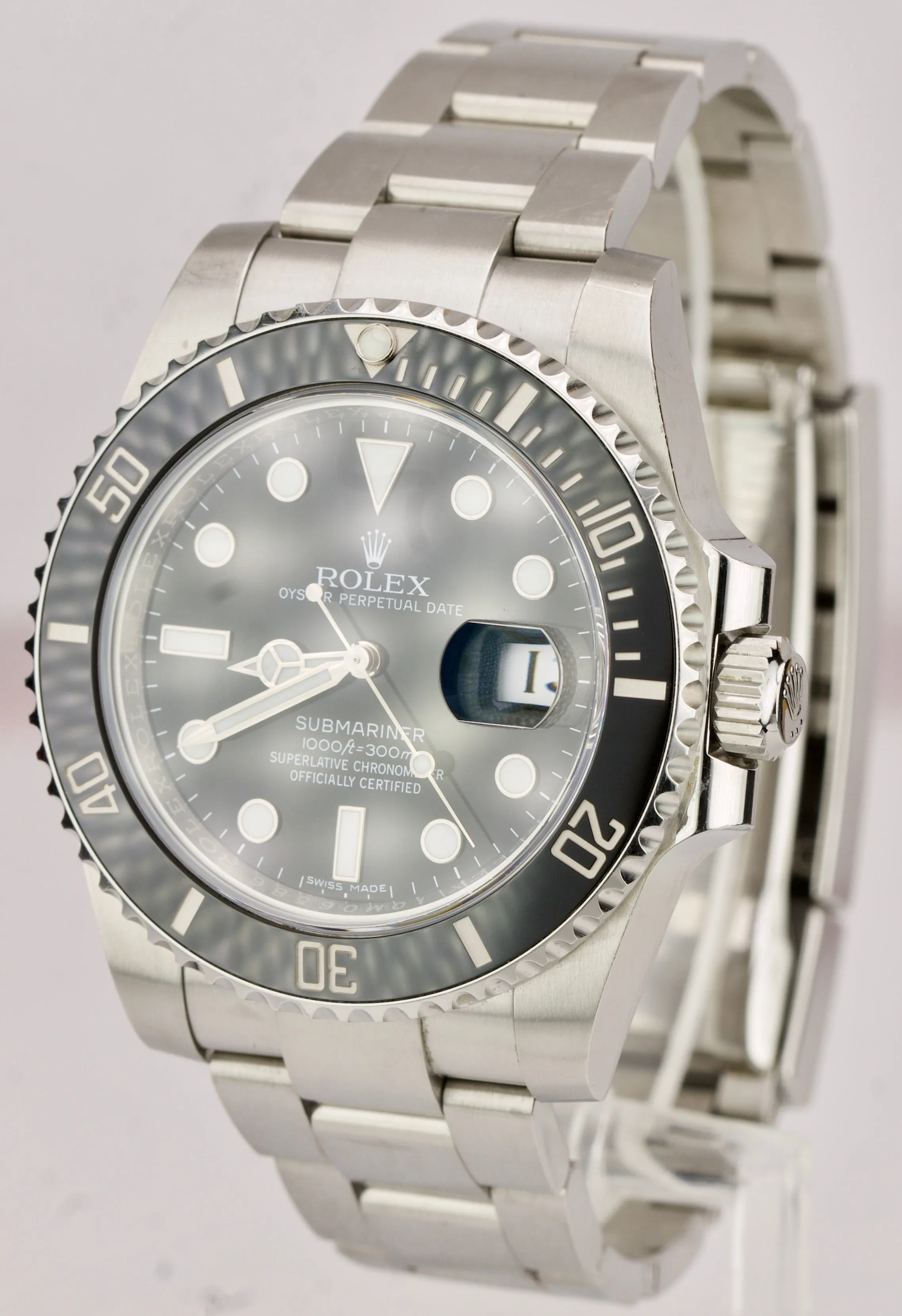 2018 Rolex Submariner Date 40mm Stainless Steel Black Ceramic Dive Watch 116610