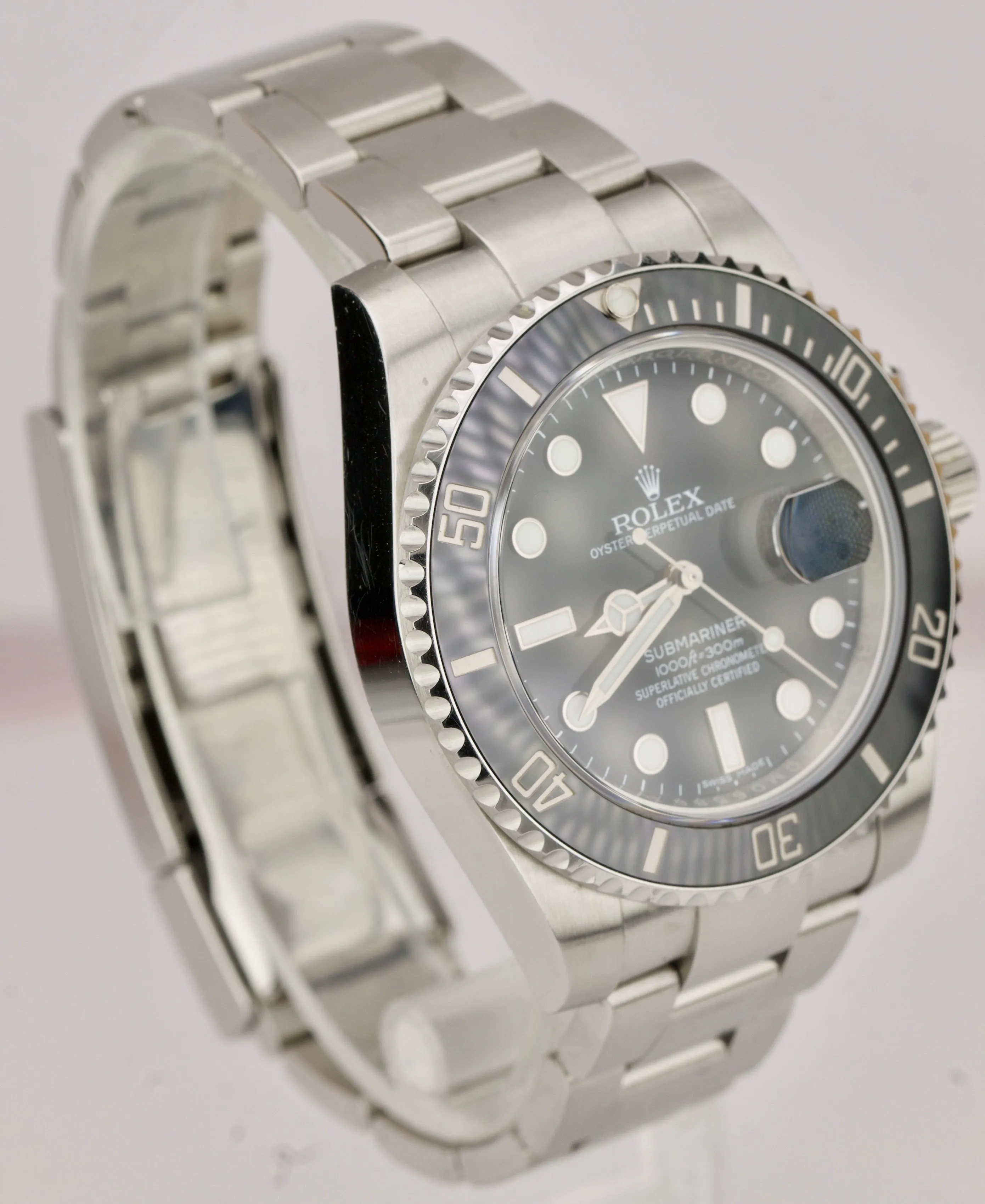 2018 Rolex Submariner Date 40mm Stainless Steel Black Ceramic Dive Watch 116610