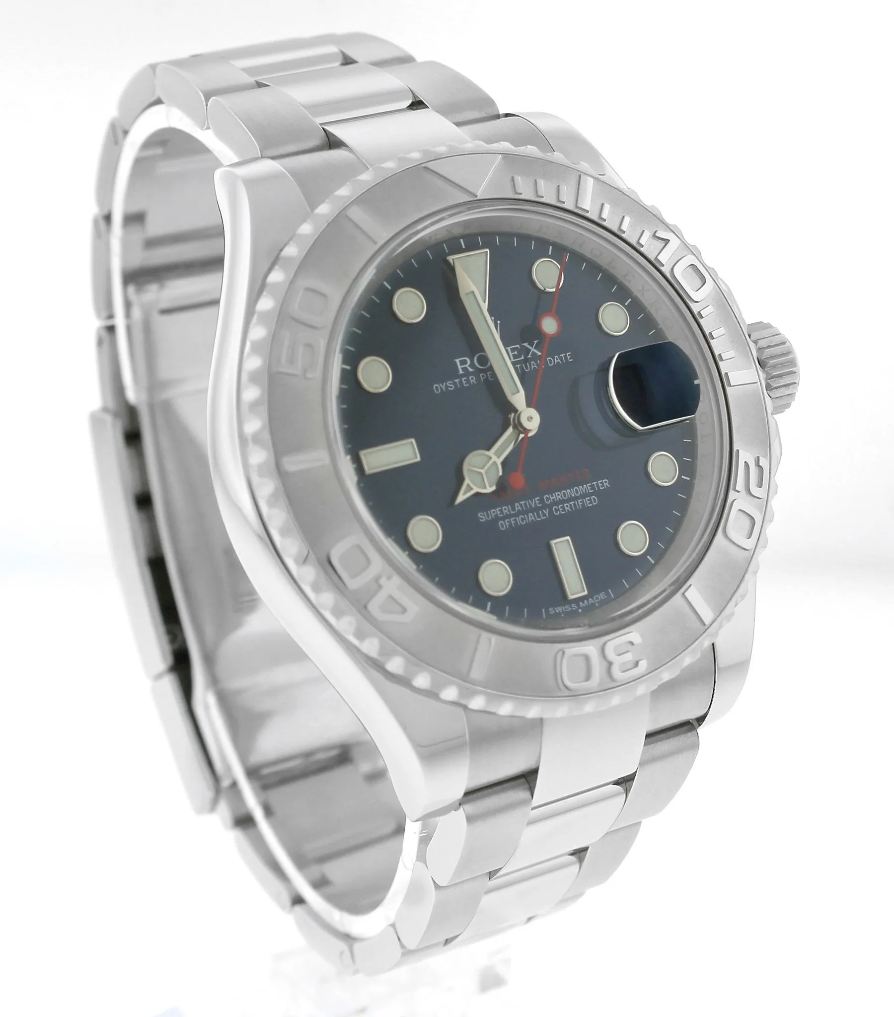 2019 Rolex Yacht-Master Stainless Steel Platinum Blue 40mm 40mm Watch 116622