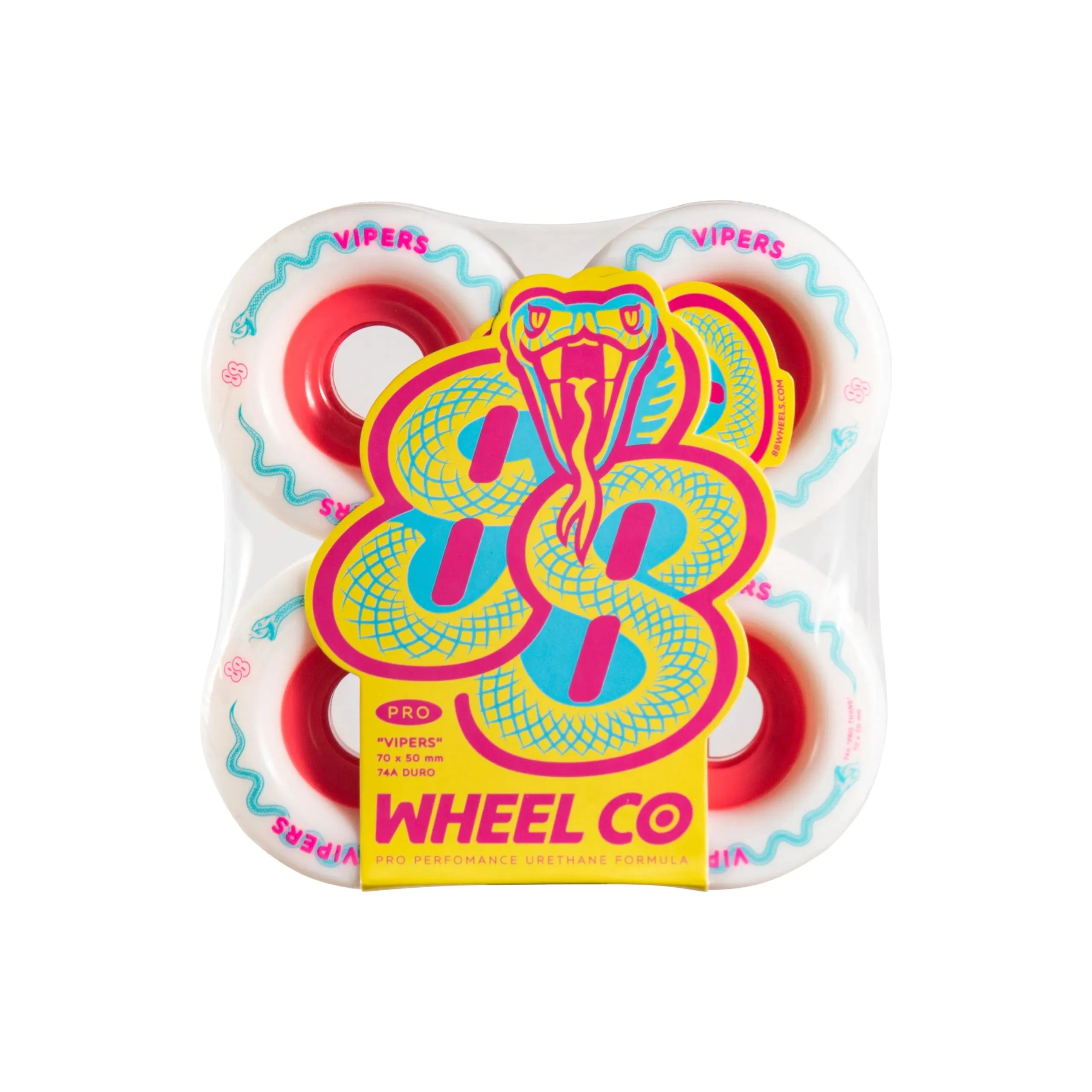 88 Wheels Viper Pro 70mm 74a freeride longboard wheels