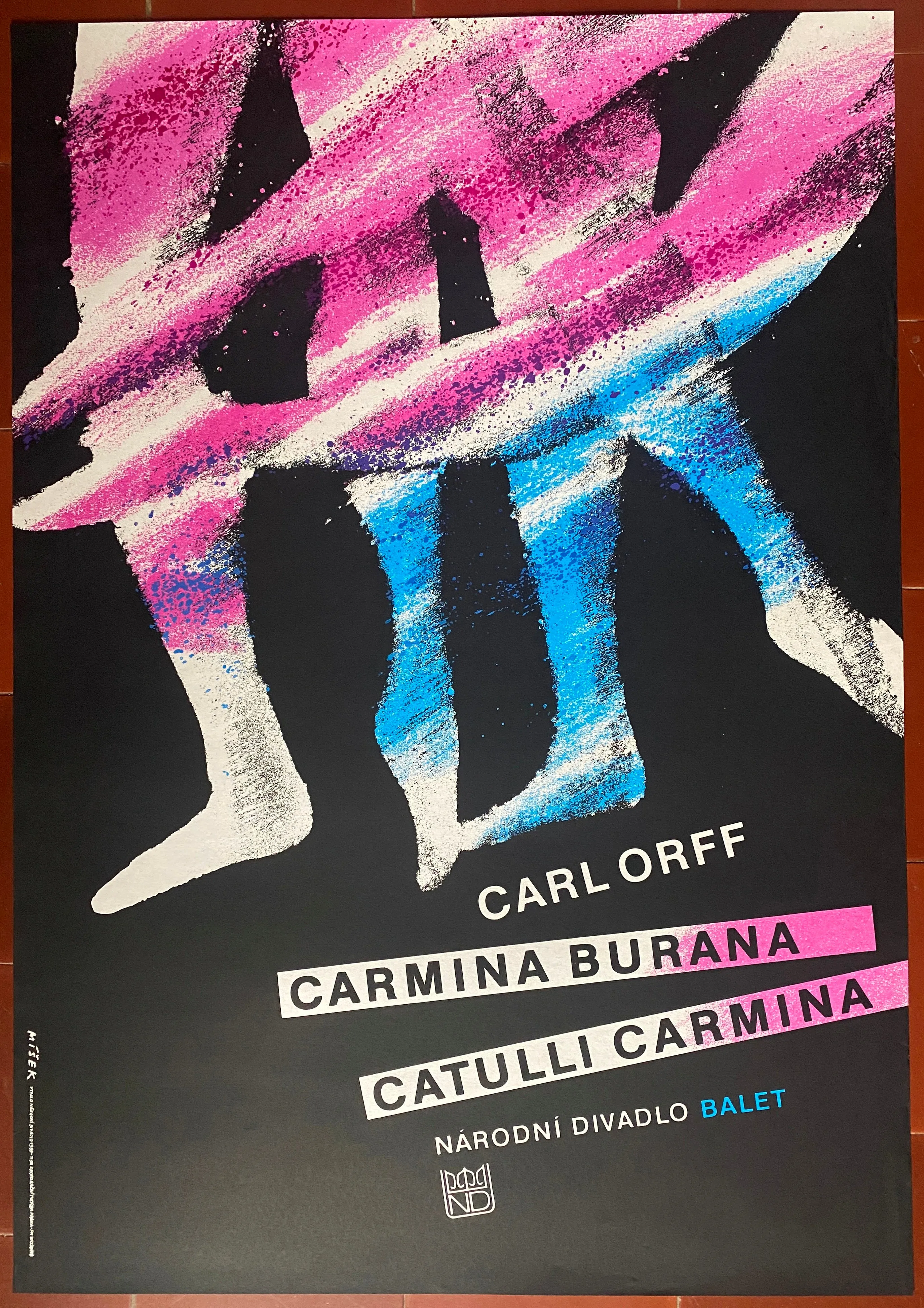 Affiche tchèque BALLET CARMINA BURANA Carl Orff Danse MISEK 1989