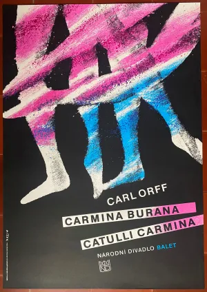 Affiche tchèque BALLET CARMINA BURANA Carl Orff Danse MISEK 1989