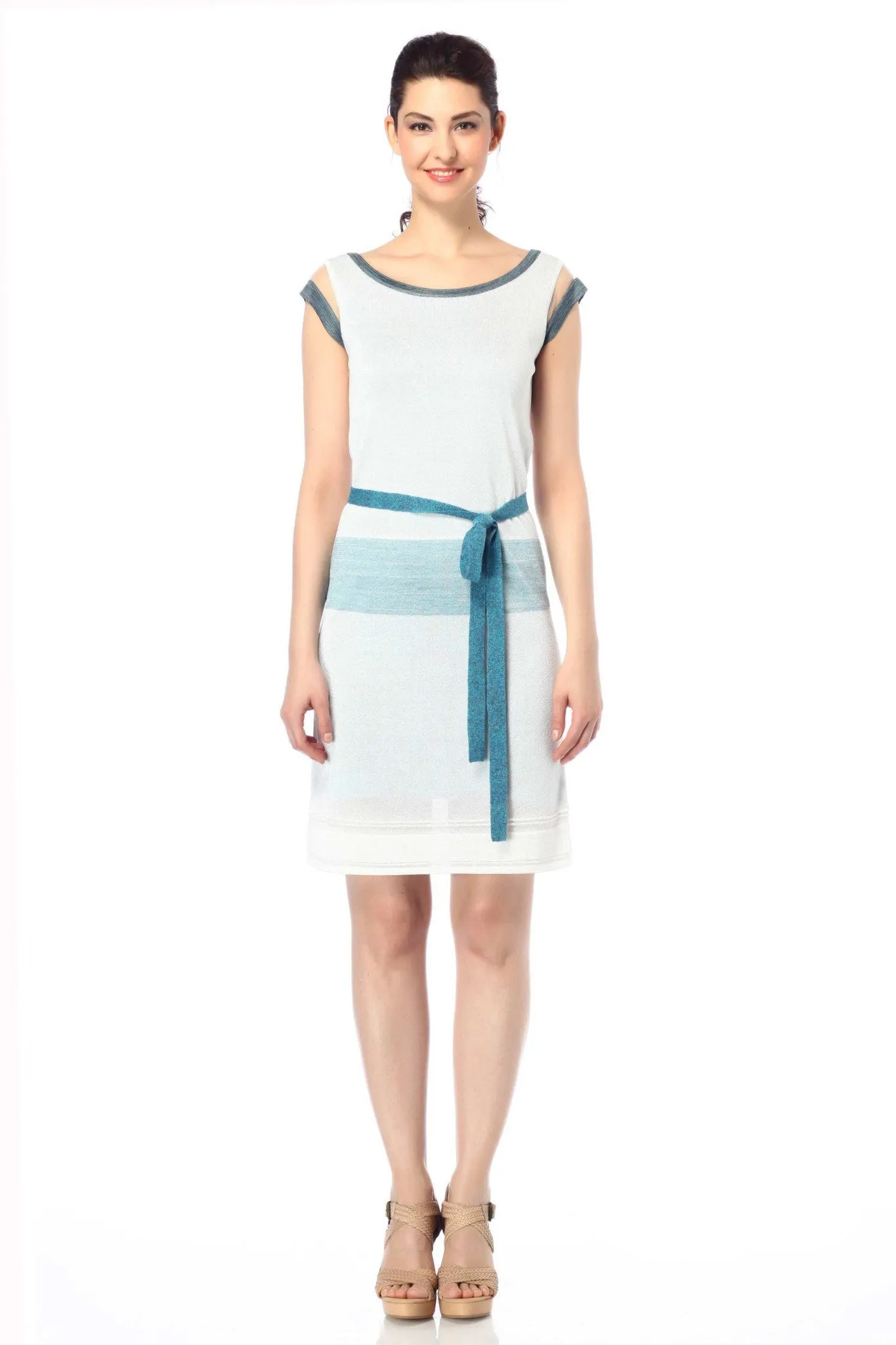 Agata Reversible Knit-Dress with Matching Sash