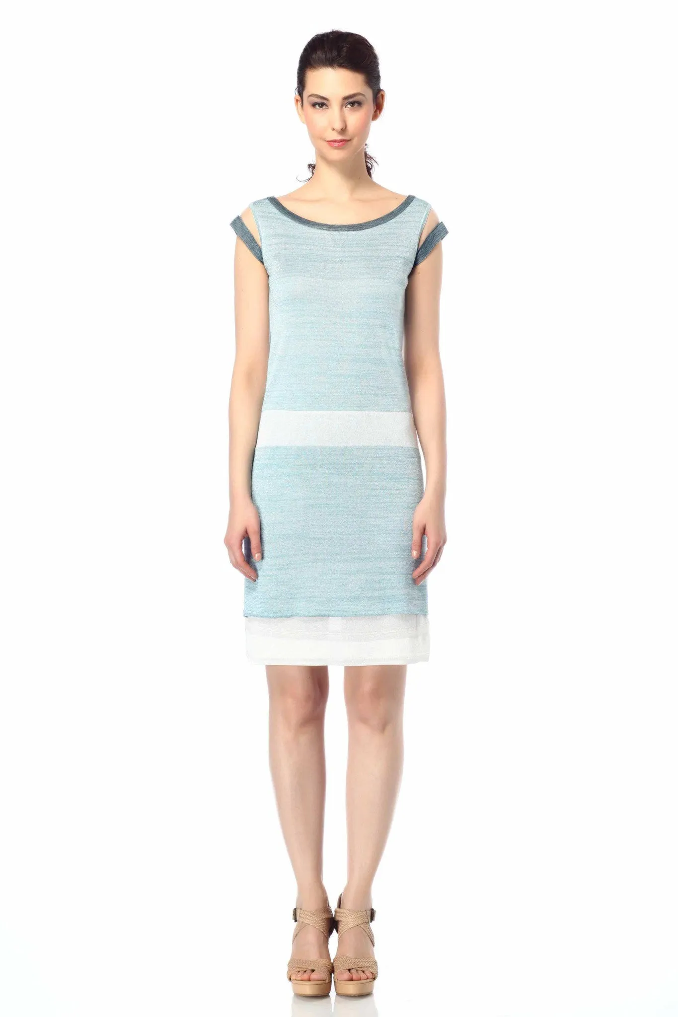 Agata Reversible Knit-Dress with Matching Sash