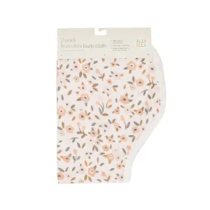 All4Ella Organic Burp Cloth 2pk - Floral Bouquet