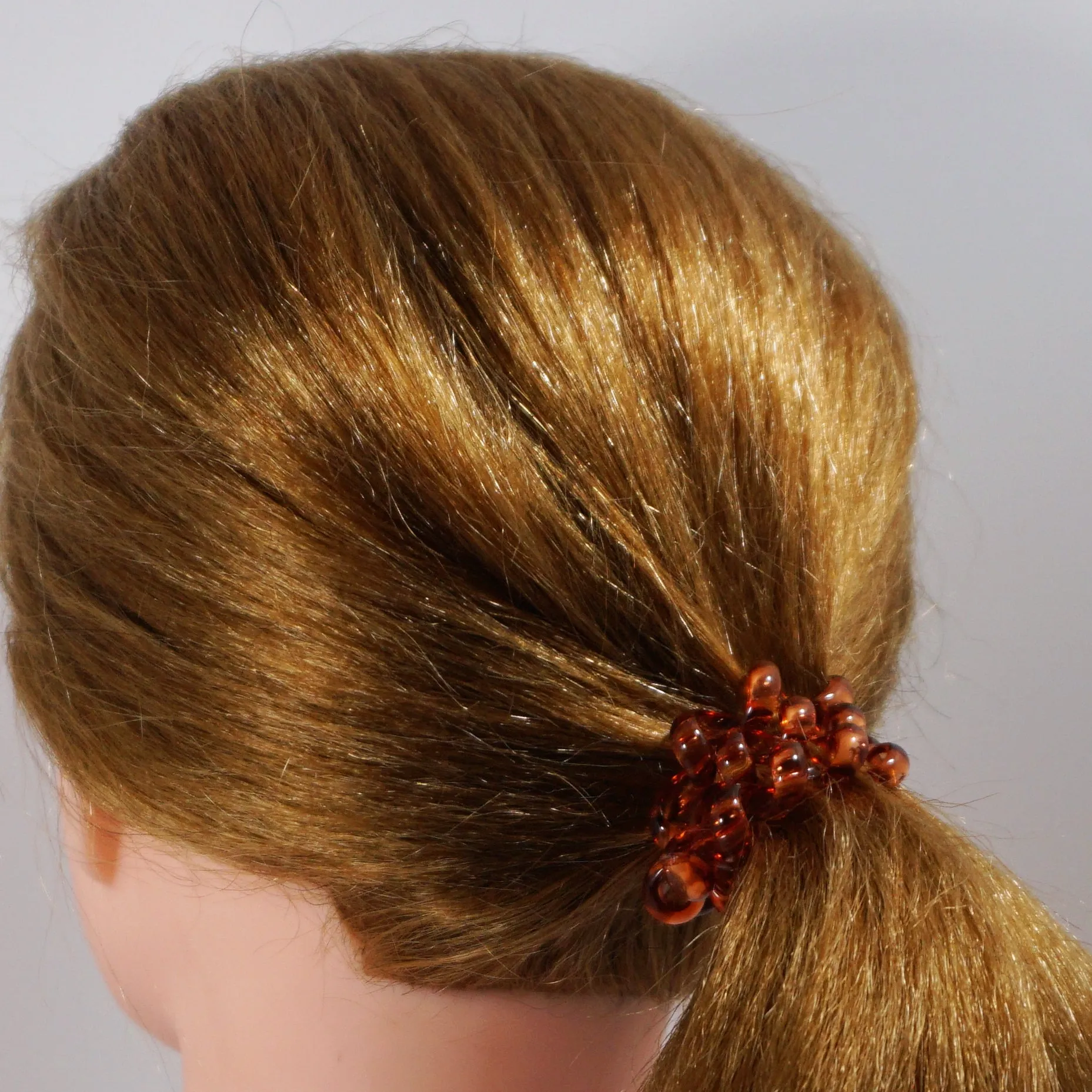 Amelia Beauty Products 8 Large Smooth Elastic Hair Coils, 2. 5in Diameter Thick Spiral Hair Ties, Gentle on Hair, Strong Hold and Minimizes Dents and Creases, Earth Tones