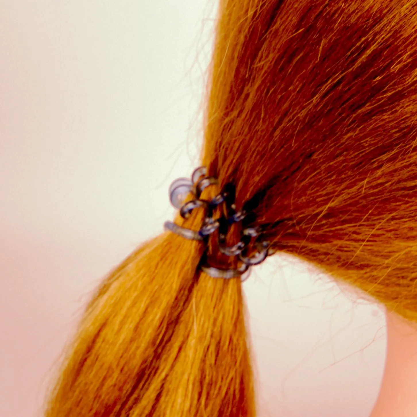 Amelia Beauty Products 8 Small Elastic Hair Coils, 1.5in Diameter Thick Spiral Hair Ties, Gentle on Hair, Strong Hold and Minimizes Dents and Creases, Blue