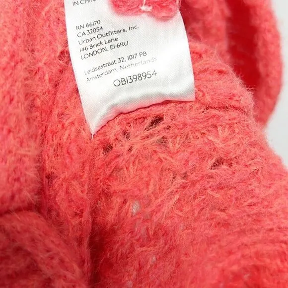 Anthropologie Ruffled Boat Neck Sweater Women’s size XS Wool Blend Pink NWT