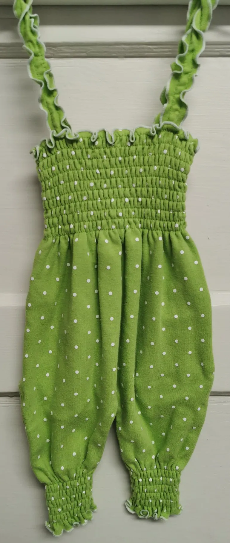 BABY GIRL SIZE 6/12 MONTHS - BABY GANZ, Polkadot Summer Romper EUC B36