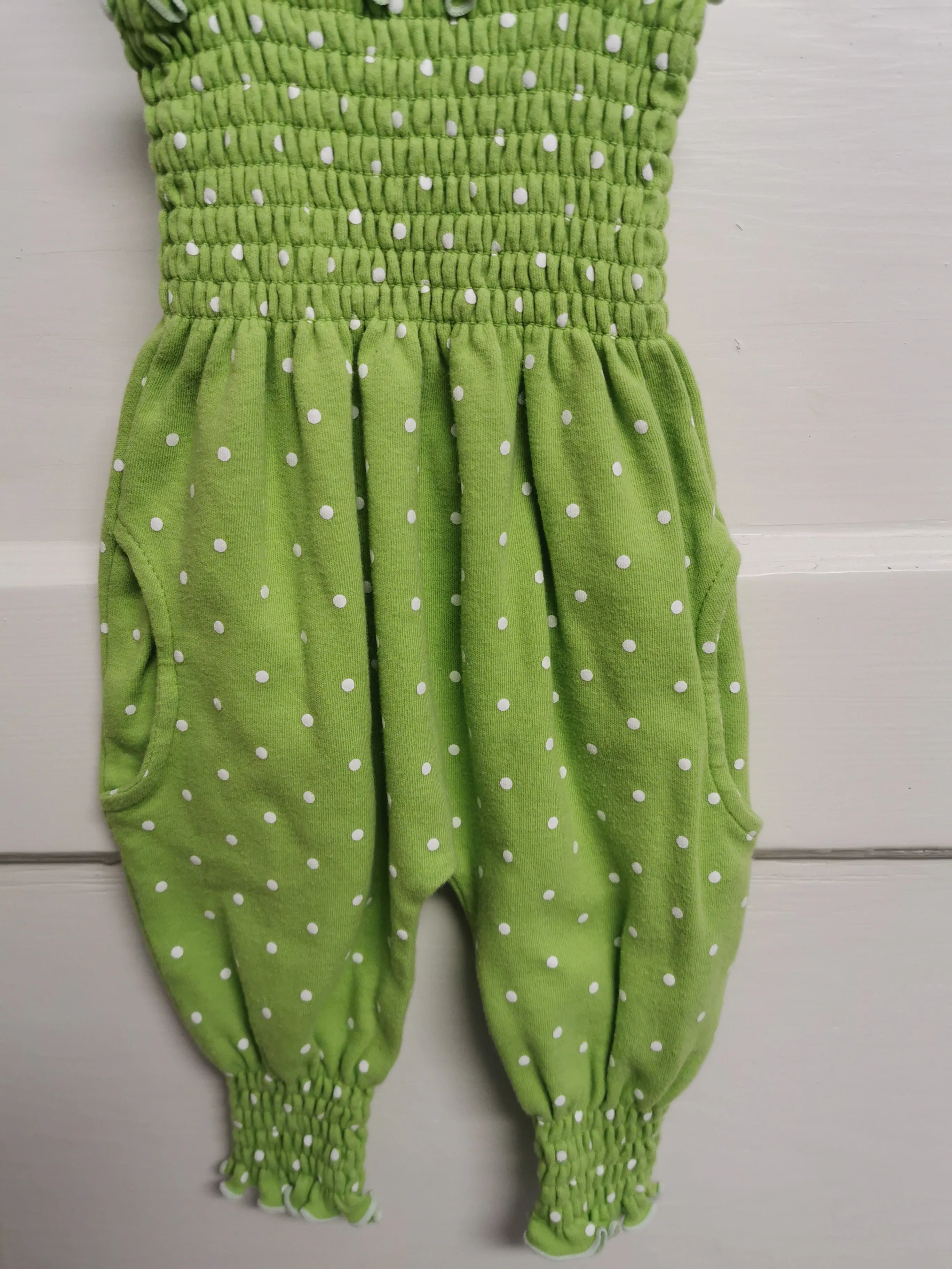 BABY GIRL SIZE 6/12 MONTHS - BABY GANZ, Polkadot Summer Romper EUC B36