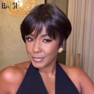 BAISI Machine Made Breathable Short Wig