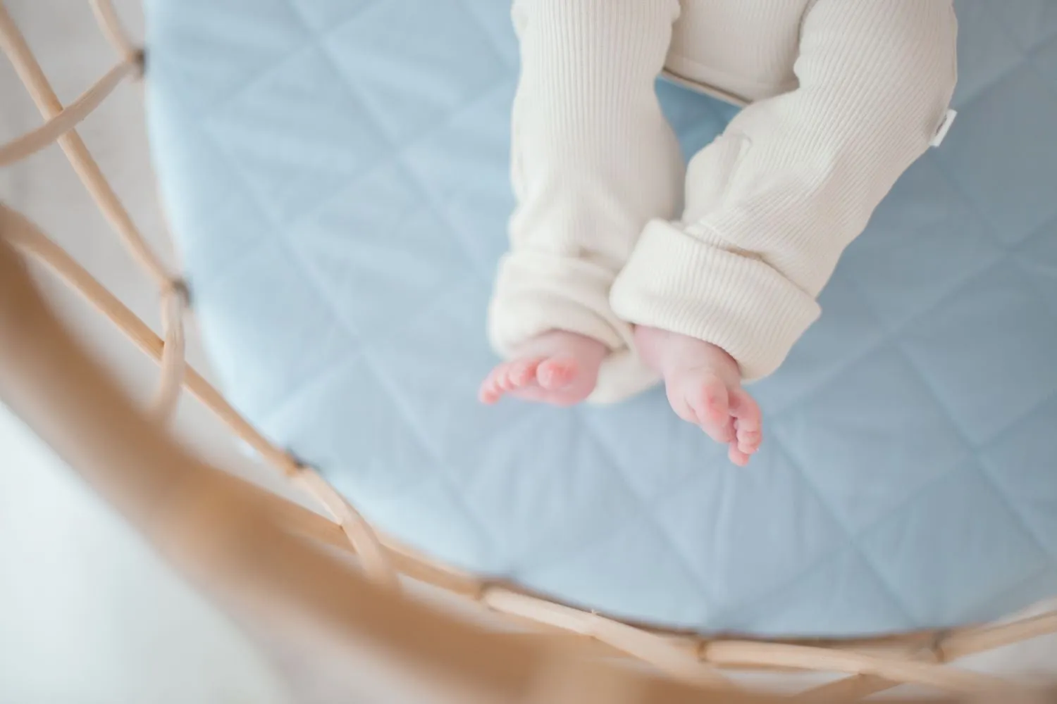 Bambella Waterproof Bassinet Sheet | Dusty Sky Blue