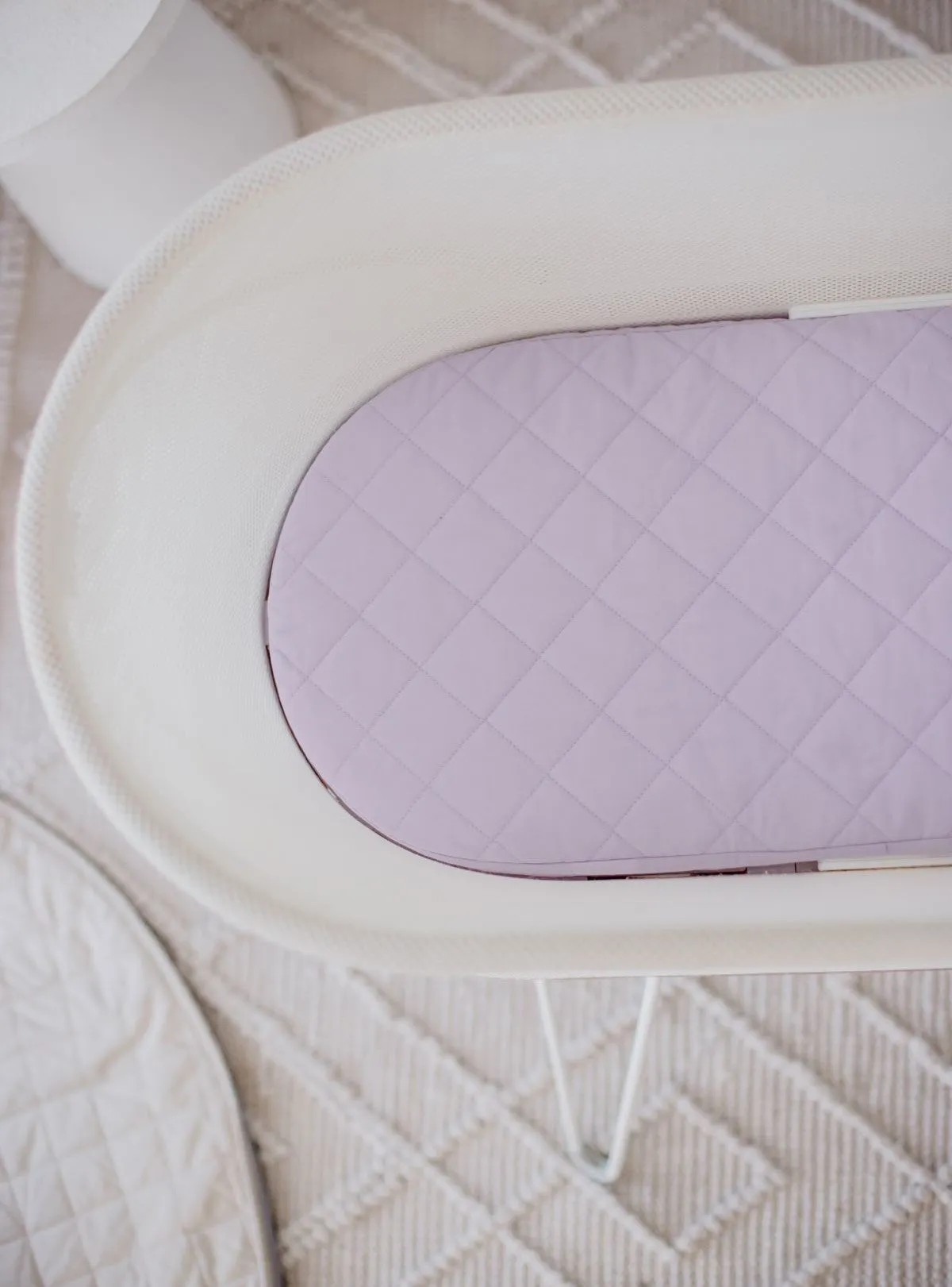 Bambella Waterproof Moses Bassinet Sheet |  Lavender Haze